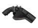 Кобура для Револьвера 4" поясная скрытого внутрибрючного ношения с клипсой не формованная кожаная чёрная SAG 24202 фото 1