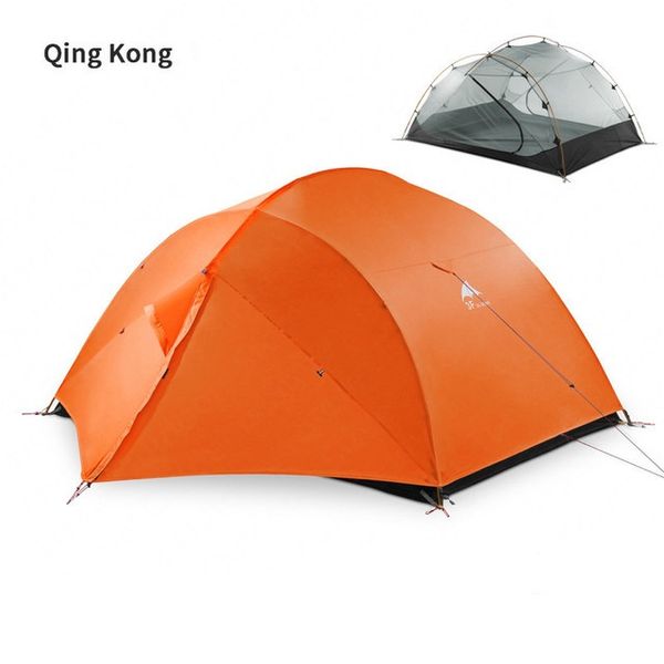 Палатка четырехместная 3F UL GEAR QingKong 4 210T 3 season orange 6970919901061 фото