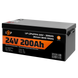 Акумулятор LP LiFePO4 24V (25,6V) - 200 Ah (5120Wh) (Smart BMS 100А) з BT пластик для ДБЖ 20201 фото 3