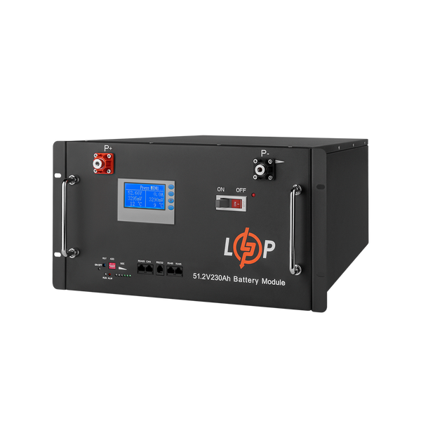 Аккумулятор LP LiFePO4 48V (51,2V) - 230 Ah (11776Wh) (Smart BMS 200A) с LCD RM 20331 фото